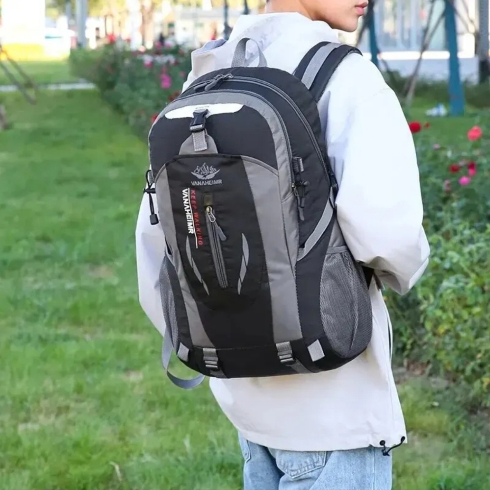 New Black and Grey 40L Hiking Backpack